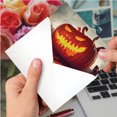 thumbnail image 4 of NobleWorks Halloween Greeting Card with 5 x 7 Inch Envelope (1 Card) Glowing Pumpkins - Lava C10194GHWG, 4 of 6