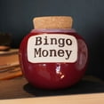 thumbnail image 5 of Cottage Creek Red Ceramic Bingo Piggy Bank, 5 of 12