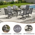 thumbnail image 4 of Outdoor Swivel Chairs Set of 2, All-Weather High Back Patio Furniture Chairs with Textilene Padded,360°Swivel Patio Chairs Set Perfect for Lawn, Porch,Garden,Balcony, 4 of 8