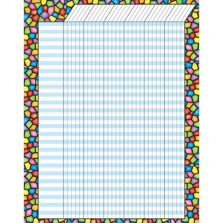 T-73272 - Stained Glass Vertical Incentive Chart â€“ Jumbo by Trend Enterprises Inc.