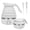 White-1, variant on Blue Foldable Electric Tea Maker 700ml 850W Fast Boiling Portable Travel
