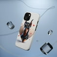thumbnail image 5 of DistinctInk Tough Case for Apple iPhone 13 (6.1" Screen), Compatible with MagSafe Charging - Valentine's Day Doberman Pinscher, 5 of 6