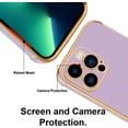 thumbnail image 3 of Funda compatible con iPhone 13 Pro Max para mujer y niña, con borde chapado, diseño de corazón de amor, suave TPU con protección a prueba de golpes en las 4 esquinas, para iPhone 13 Pro Max de 6,7, 3 of 8