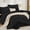 Black-Full(82"x 86"), variant on 5 Pieces Comforter Set All Season Bed In A Bag Size Luxury Soft Bedding Sets With Flat Sheet Fitted Pillowcase & Pillow Sham Beige