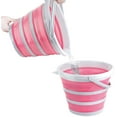thumbnail image 5 of Collapsible Bucket 10L 2.6 Gallon Cleaning Bucket Mop Bucket Foldable Portable Small Plastic Water Supplies Space Saving  and Pink, 5 of 6
