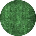 thumbnail image 1 of Ahgly Company Indoor Round Abstract Emerald Green Modern Area Rugs, 6' Round, 1 of 4