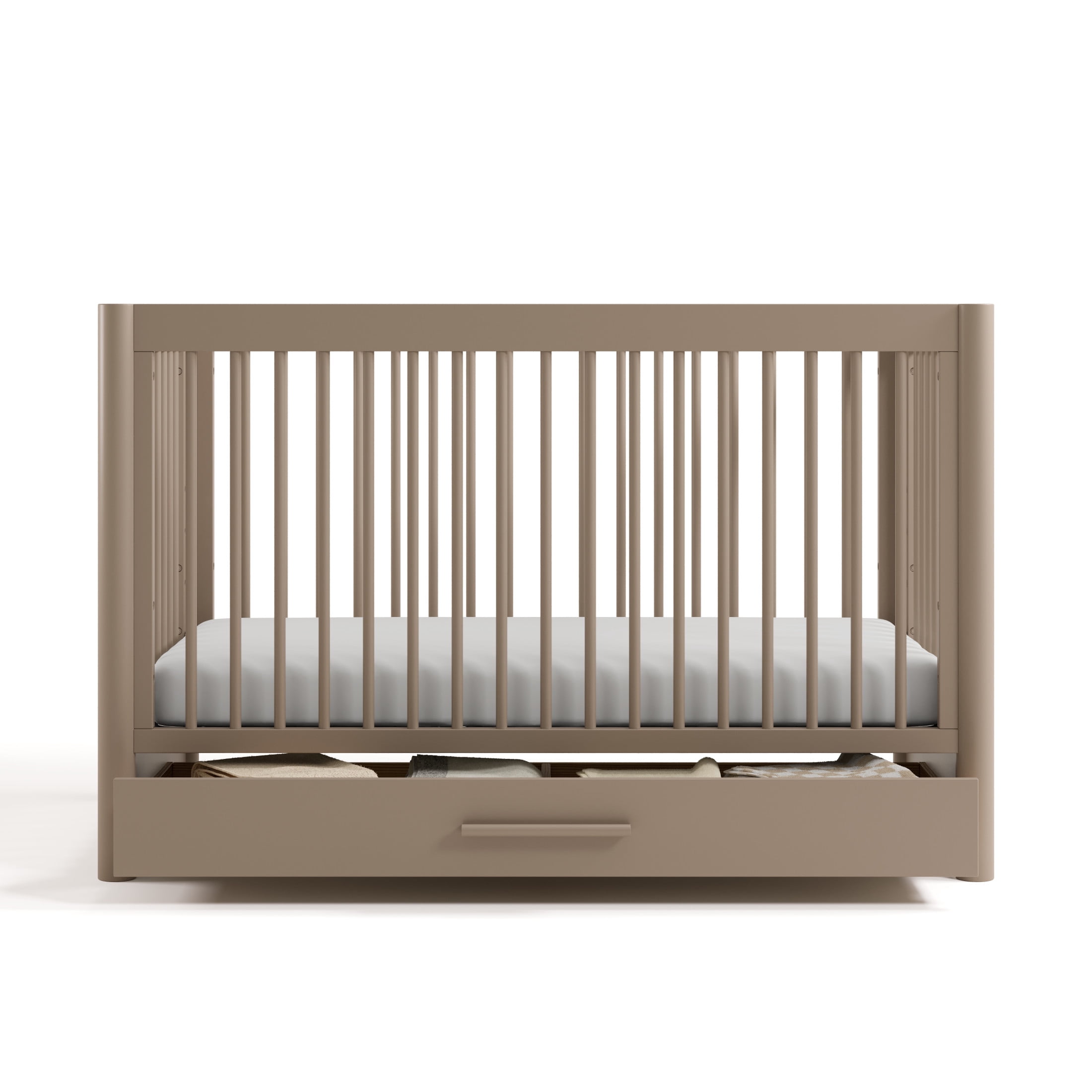Art of Nursery by Storkcraft Malta 5-in-1 Convertible Crib with Drawer and Toddler Guardrail - Taupe
