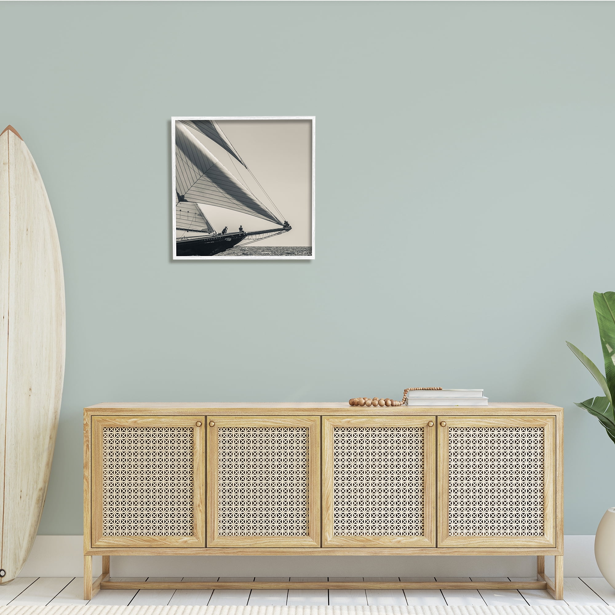 Stupell Indtries Vintage Ocean Ship Photography People Resting on Bow,24 x 24,Design by Danita Delimont