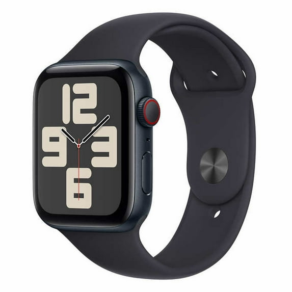 Open Box Apple Watch SE 2nd Generation (GPS + Cellular) 40mm Midnight Aluminum Case with Midnight Sport Band - S/M - Midnight