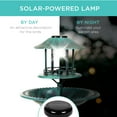 thumbnail image 5 of Best Choice Products Solar Outdoor Bird Bath Pedestal Fountain Garden Decoration w/ Fillable Planter Base - Green, 5 of 9