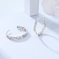 thumbnail image 2 of NARMO Original Sparkling Woven 925 Sterling Silver Hoop Earrings AAA CZ for Women Jewelry Birthday Gfit, 2 of 5