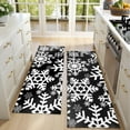 thumbnail image 4 of Kitchen Rugs Sets Of 2,Black Christmas Snowflake Pattern Anti Fatigue Kitchen Mat Rugs Non Slip Washable,Decorative Kitchen Floor Mats for Kitchen,Sink,Laundry,17"X47", 4 of 5