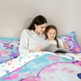 thumbnail image 5 of Feelyou Mystic Pink Axolotl Bedding Comforter Set for Child, Cartoon Jellyfish Animal Twin Comforter Sets, Dreamy Fairy Tale Reversible Bedding Set, Ultra Soft Bedroom Decor, 2 Pieces, 5 of 8
