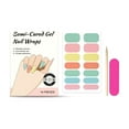 thumbnail image 2 of FSTDelivery 24pcs Spring Colorfull Glue on Nails Set for Women Girl,Medium Square Fake Nails Acrylic Shine Glossy Press on Nails for Office Daily Wedding,Full Nail Wrap Gift for Valentine's Holiday, 2 of 9