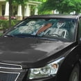 thumbnail image 2 of 3D Halloween Skeleton Car Auto Sunshades Windshield Heat Protection, Halloween Decorative Sun Shades Univeral Fit Cars Suv Truck . Halloween Horror Movie Cosplay Car Decor, 2 of 6