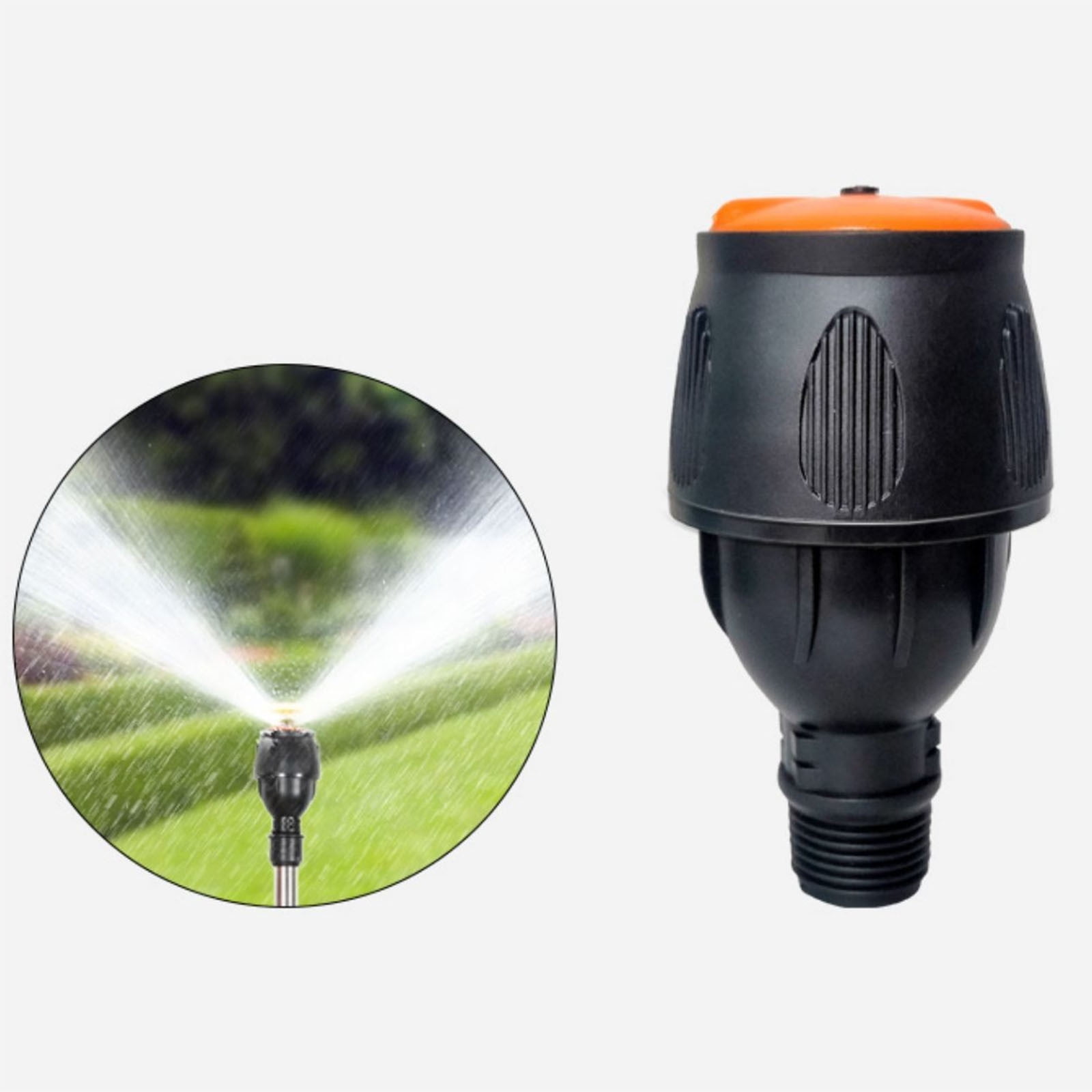 Tripod Sprinkler Adjustable Height Stainless Steel Lawn Sprinkler with Multi-Pattern Nozzle 360° Automatic Rotating Lawn Sprinkler for Garden Yard Agricultural Irrigation
