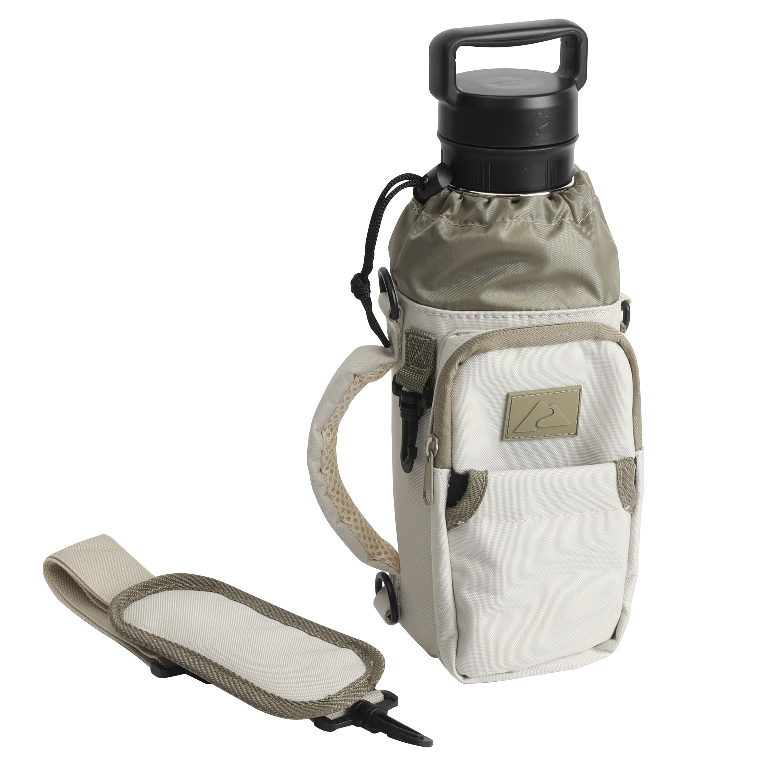 (3 pack) Ozark Trail 32-40 fl oz Water Bottle Sling w/ Strap, Khaki