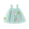 thumbnail image 1 of Robes Décontractées pour Filles en Bas Âge Été Broderie Florale Sans Manches Robe de Danse Princesse Usage Quotidien, Vert, 3-4 Ans, 1 of 4
