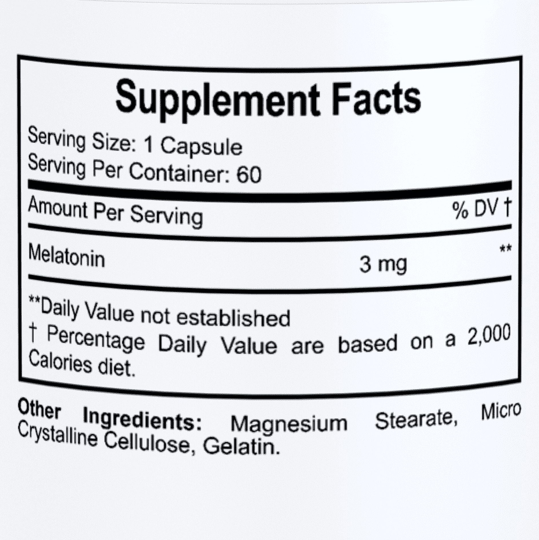 MELATONIN - Sleep Aid - Restful Sleep - Deep sleep - Relaxation - 60 Cap