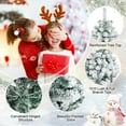 thumbnail image 5 of Topbuy 7.5'Hinged Artificial Christmas Tree Unlit w/ Metal Stand Premium Snow Flocked, 5 of 10