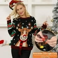 thumbnail image 3 of Ugly Christmas Sweater for Women Men,Light up Christmas Sweater,Funny Unisex Reindeer Xmas Ugly Sweaters for Couples, 3 of 6