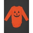 thumbnail image 4 of Cute Little Pumpkin Outfit Halloween Infant Jack O' Lantern Baby Long Sleeve Bodysuit 12M Orange, 4 of 5