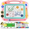 Magnetic Drawing Board for Toddlers, Travel Size Magna Doodle Board with Learning Cards & Stamps - Education Doodle Toys for Kids. Erasable Magnet Writing Sketch Table for 2 3 4 5 Year Old Boy Gi