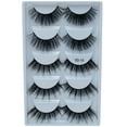 thumbnail image 1 of Pestañas naturales, pestañas postizas, pestañas cortas, pestañas postizas de visón tenues, 5 pares de pestañas postizas naturales, maquillaje natural, cejas postizas negras gruesas., 1 of 3