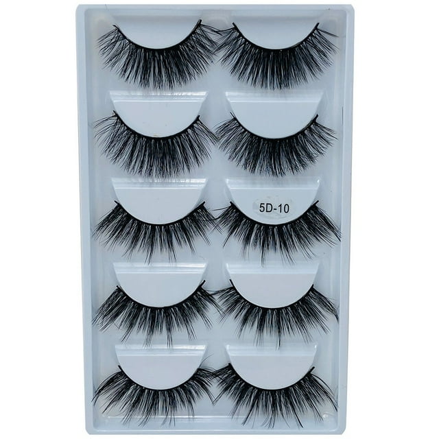 Pestañas naturales, pestañas postizas, pestañas cortas, pestañas postizas de visón tenues, 5 pares de pestañas postizas naturales, maquillaje natural, cejas postizas negras gruesas.