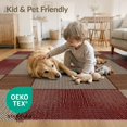 thumbnail image 4 of ODIKA 8'x10' Washable Area Rug Pile Shaped Contemporary Rectangular Panel Neutral Abstract Minimalist for King Size Bedroom Under Bed, Master Suite, Non-Shedding, Easy Care, 4 of 7