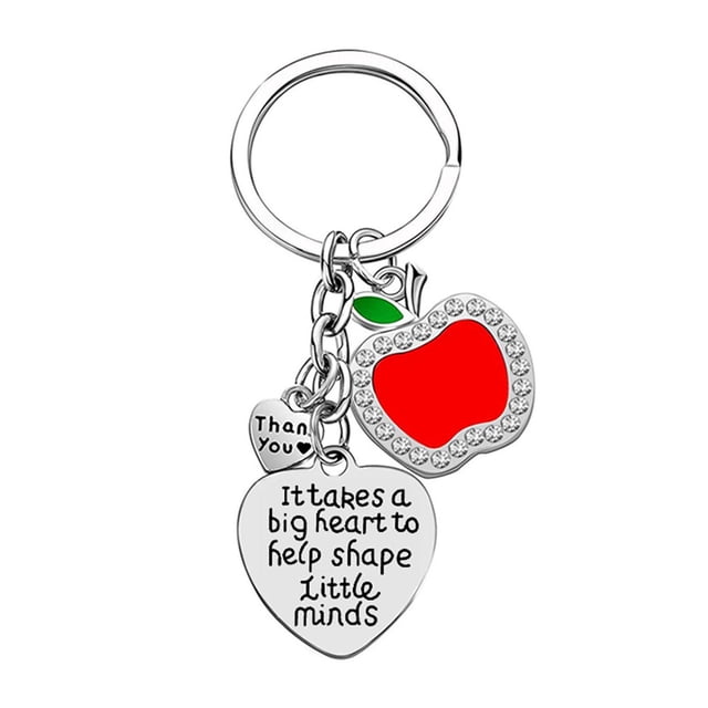 DPTALR Teacher Keychain Graduation Gifts Heart Charm Teacher Appreciation Gift
