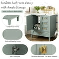 thumbnail image 4 of MODERNLUXE 30" Bathroom Vanity with Ceramic Sink Combo Set, Free Standing Bathroom Storage Cabinet with 1 Soft Closing Door and 3 Drawers for Small Space,Easy Assembly,Green, 4 of 10