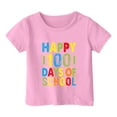 thumbnail image 4 of WMQPNNS 100 Days of School Shirt for Unisex Kids Boys Girls Short Sleeve Tops Graphic Tee Casual Short Sleeve Basic Tops Crewneck Graphic Tees Girls Outfits(Size 12-13 Years,Pink), 4 of 4