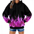 thumbnail image 2 of Goodtrade8 Sweatshirt Hoodies for Women Hooded Pullover Sweatshirt Printed Long Sleeve Colorful Pocket Cool Design Women Tops, 2 of 9