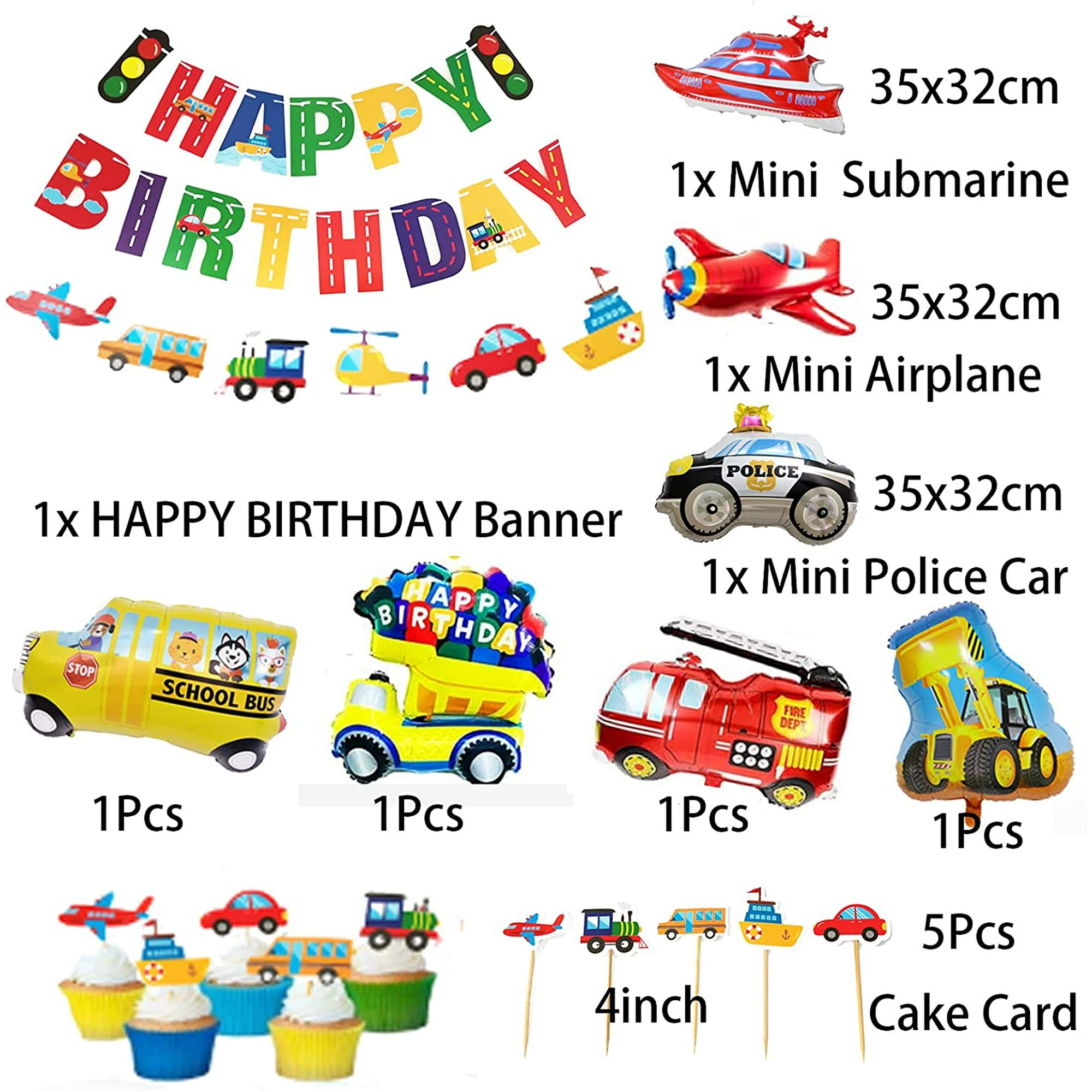 Décorations D'anniversaire De Police Pour Enfants, Ballons Sur Le