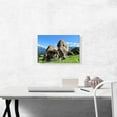 thumbnail image 2 of ARTCANVAS Grey Cows In The Mountain Home decor Canvas Art Print - Size: 18" x 12" (0.75" Deep), 2 of 9