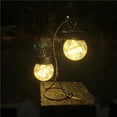 thumbnail image 4 of Bola De Luz Solar Lámpara De Cristal Solar Grieta Luz Exterior Estrellada 40 Luces De Hadas Led Jardín Balcón Decoración Con Soporte Vogacara HA014380-00, 4 of 7