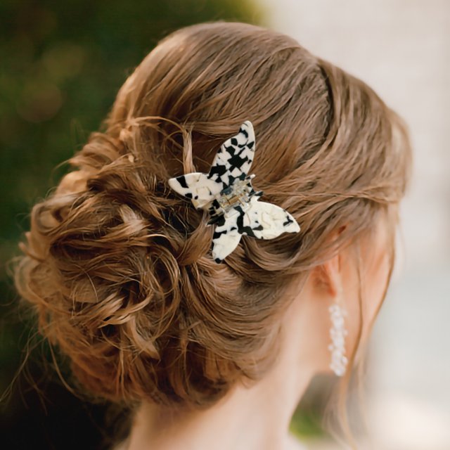 Pinza para el pelo Pinza para el pelo con placa para rascar el pelo de mariposa de color francés Wmkox8yii fajkfhkj4205