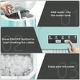 thumbnail image 6 of WAA Bullet Ice Maker Countertop with Handle,9 Bullet Ice Cubes Ready in 6 Mins,26 Lbs/24H,Self-Cleaning Portable Ice Machine with Basket and Scoop,for Home/Kitchen,Green, 6 of 6