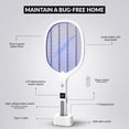 thumbnail image 5 of 2 in 1 Electric Bug Zapper, Mosquitoes Trap Lamp & Racket, USB Rechargeable Electric Fly Swatter for Home and Outdoor Powerful Grid 3-Layer Safety Mesh Safe to Touch, Pack of 2, 5 of 5