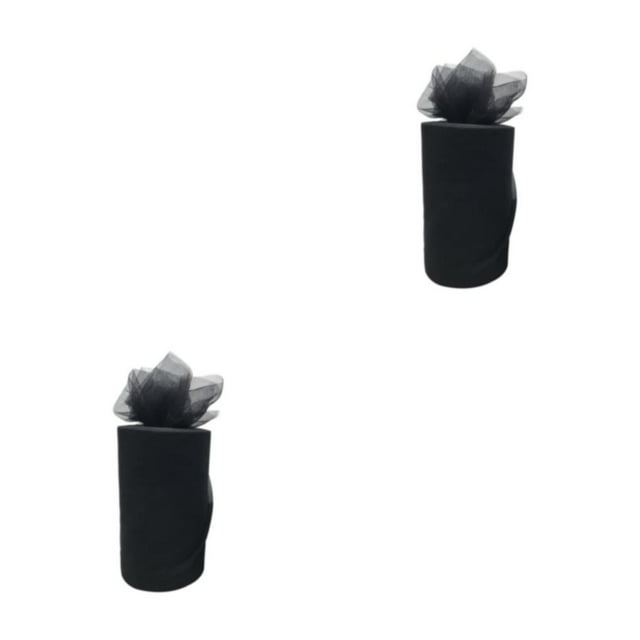 Maytalsory Polyester Durable And Reliable White Roll Wrist Tulle Essential For DIY Weddings Roll Tulle black 2Set