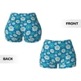 thumbnail image 5 of Fotbe Daisies Flowers Seamless Shorts, Womens Workout Shorts High Waist Stretch Booty Short for Gym/Yoga/Running/Biking-Large, 5 of 9