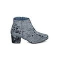 thumbnail image 2 of New Women Wenona-01 Metallic Leatherette Round Toe Low Chunky Heel Bootie, 2 of 6