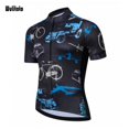 thumbnail image 4 of Maillot de ciclismo de montaña de manga corta azul deportivo WULITOTO de secado rápido para hombre, 4 of 5