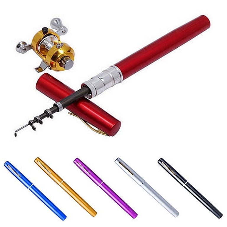 aluminum alloy fishing rod pen and reel with tackle Shape Wheel Jo-products This fishing tackle combo New Portable Telescopic Mini Pen