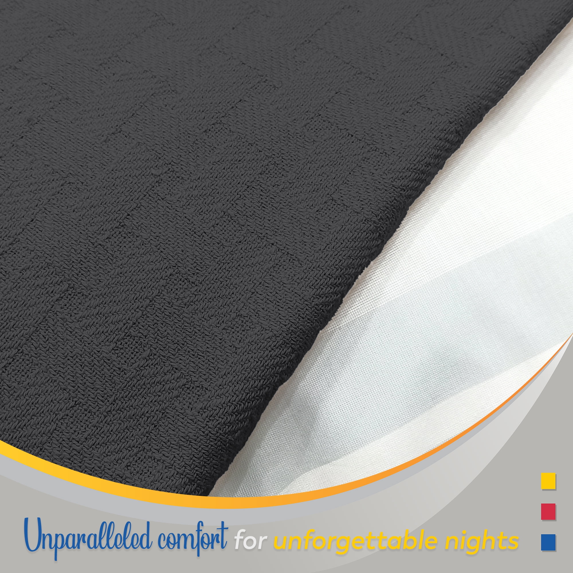 Color Sense 100% Cotton Basket Weave Throw Blanket- Lightweight, Soft and Warm for Couch, Sofa and Bed- Full/Queen (90"X90") Dark Gray