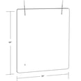 thumbnail image 3 of 30" x 40" Hanging Adjustable Cashier Shield, Plexiglass Protective Panel, Splash Guard, 0.100" thick Acrylic Protective Barrier -Vertical/Horizontal, 2-Pack, 3 of 7
