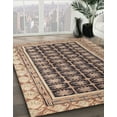 thumbnail image 2 of Ahgly Company Indoor Round Abstract Brown Abstract Area Rugs, 8' Round, 2 of 6