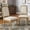 Beige, variant on iNSPIRE Q Amadell Arched French Country Reclaimed Natural Finish Linen Dining Chair, Beige (Set of 2)