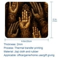 thumbnail image 5 of Praying Hands Printed Gaming Mousepad Desk Mat, Non-Slip Rubber Bottom Mouse Mat 8.3x9.8 Inch - Suitable for Office and Gaming, 5 of 6